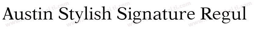 Austin Stylish Signature Regular字体转换